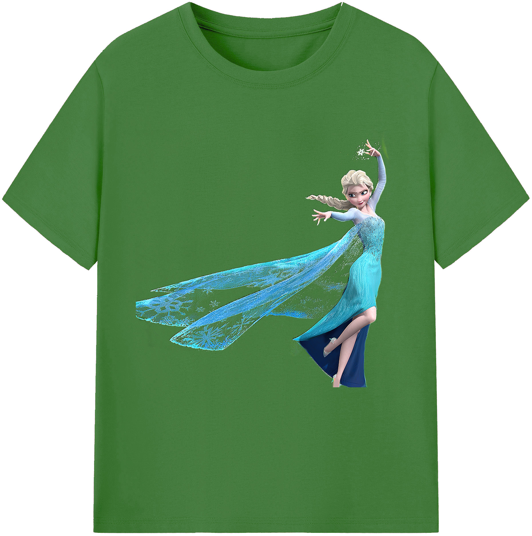 （画像用） アナと雪の女王 アンナ エルサ Frozen Anna Elsa レディースカジュアルプリントTシャツ（綿100％）